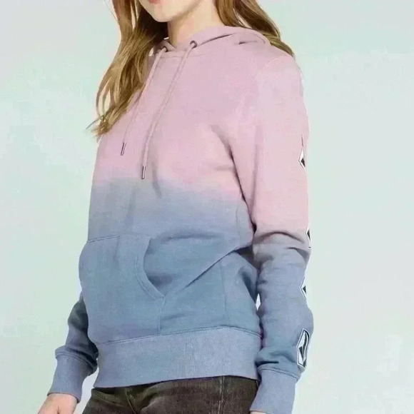 Volcom Tops - VOLCOM Vol Stone Tie Dye Womens Pink & Blue Hoodie